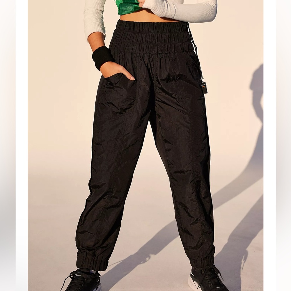 Free People Black The Way Home Jogger
